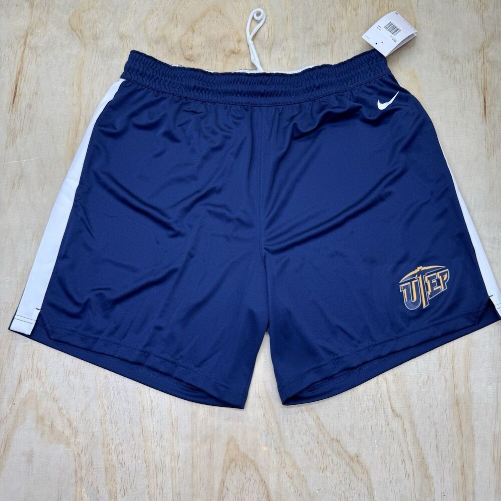 NEW 2XL UTEP Miners Nike Team Shorts Dri Fit No Pockets Blue
